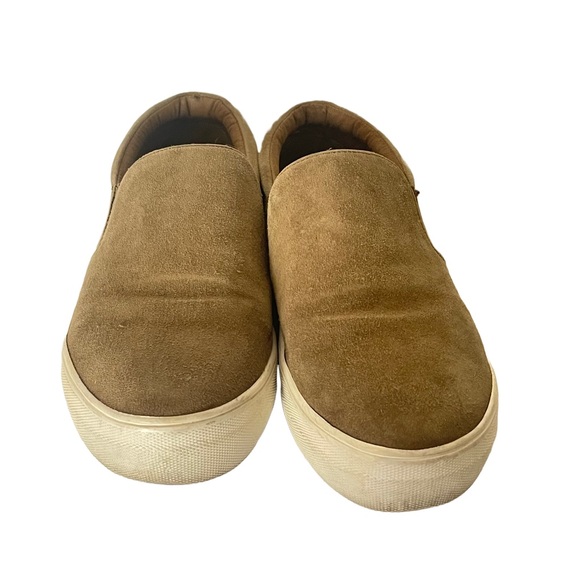 Steve Madden Khaki Green Suede Slip-On Sneakers - Size 9 Casual Comfort Summer - Picture 2 of 6